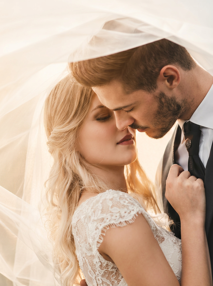 Luxury wedding couple in Boston